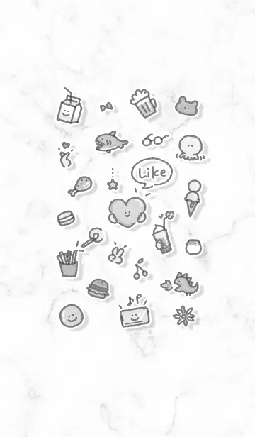 [LINE着せ替え] シンプルなアイコン26♥グレー01_1の画像1