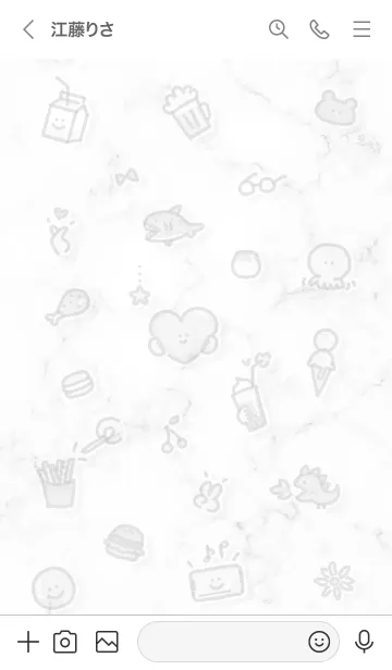 [LINE着せ替え] シンプルなアイコン26♥グレー01_1の画像3