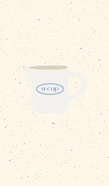 [LINE着せ替え] a cup  white & blue ver.の画像1