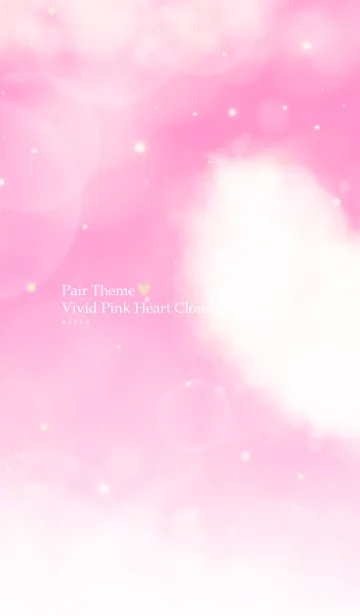 [LINE着せ替え] Pair Theme Pink Heart Cloud-MEKYM 8の画像1