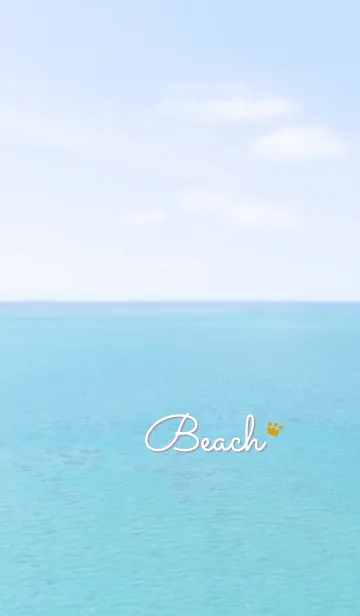 [LINE着せ替え] 海と空 王冠'ピンク'の画像1