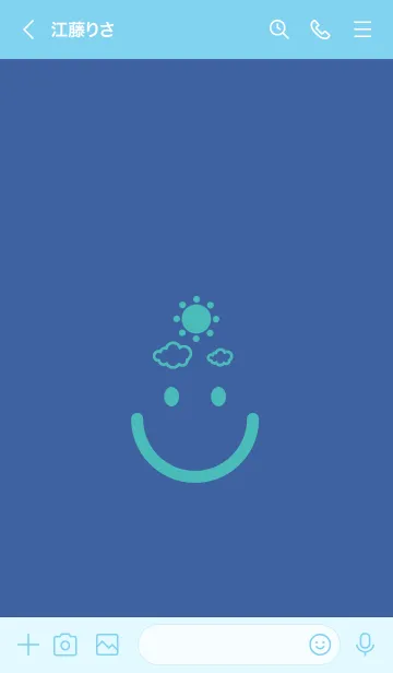 [LINE着せ替え] スマイル＆SUN ハイドレンジアブルーの画像3