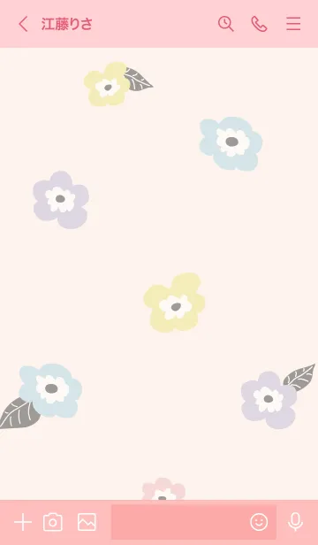 [LINE着せ替え] 北欧風お花リース27の画像3