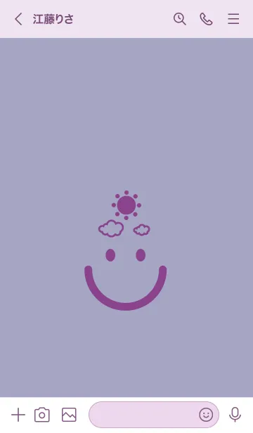 [LINE着せ替え] スマイル＆SUN 藤鼠の画像3