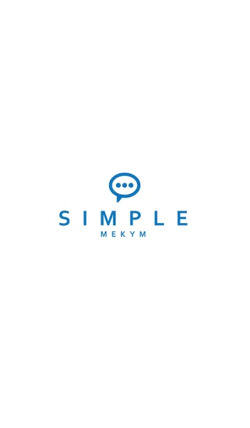 シンプル ホワイトブルーのLINE着せ替え