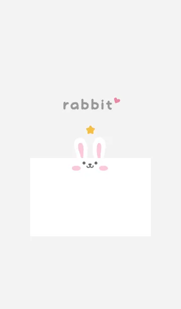 [LINE着せ替え] うさぎ.お星さま[ホワイト]の画像1