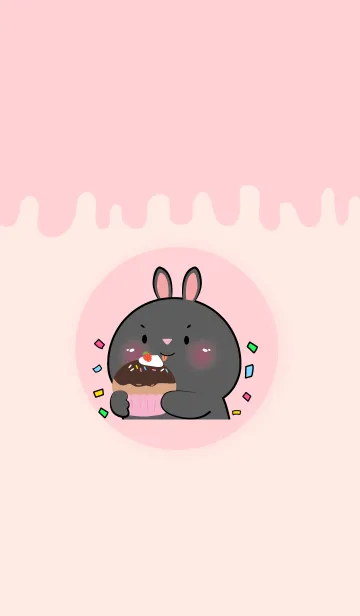 [LINE着せ替え] Black Rabbit  Love Sweet Theme (JP)の画像1
