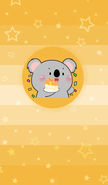 [LINE着せ替え] Simple Koala Love Orange Theme (JP)の画像1