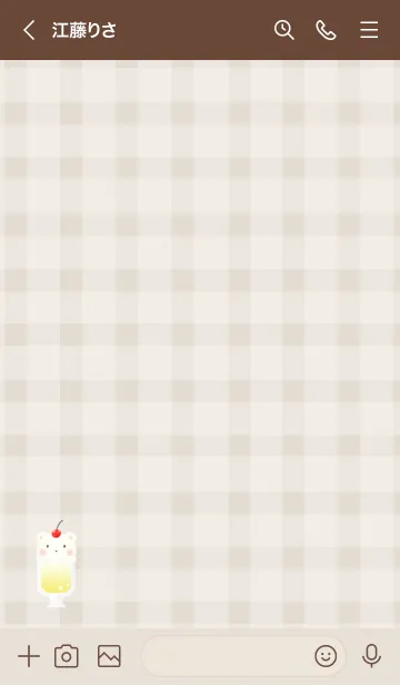 [LINE着せ替え] クリームソーダ -くま- レモン チェックの画像3