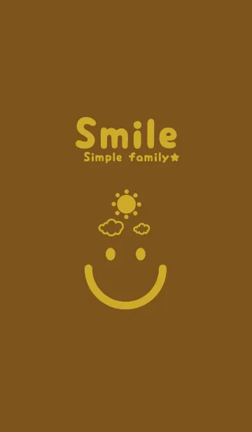 [LINE着せ替え] スマイル＆SUN 煙草色の画像1