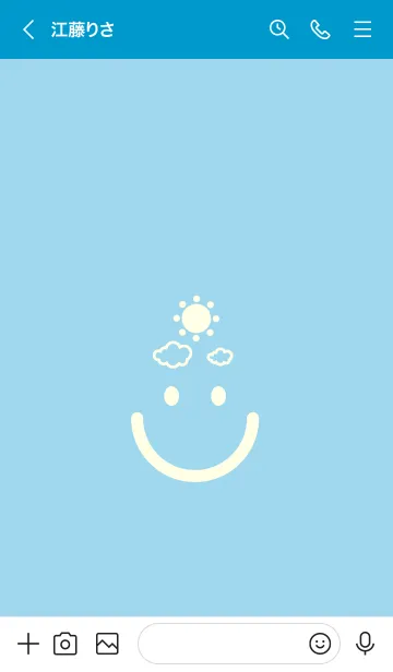 [LINE着せ替え] スマイル＆SUN スカイブルーの画像3