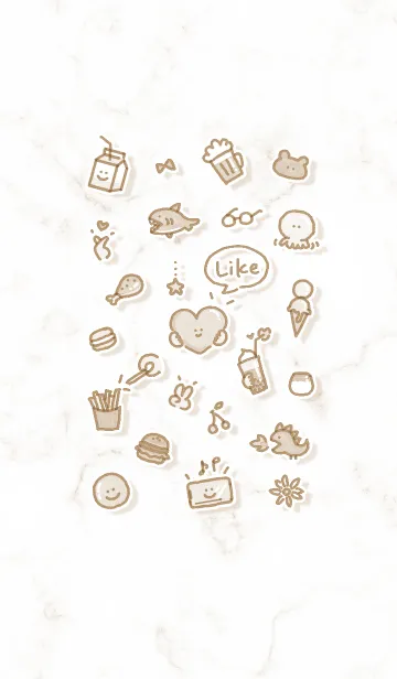 [LINE着せ替え] シンプルなアイコン26♥ブラウン11_1の画像1