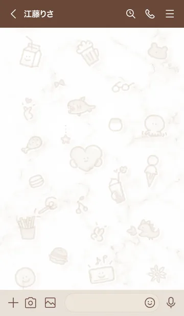 [LINE着せ替え] シンプルなアイコン26♥ブラウン11_1の画像3