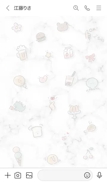 [LINE着せ替え] Simple fashionable icon White01_1の画像3