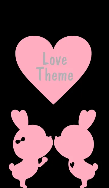 [LINE着せ替え] LOVE THEME Pink and Black 54の画像1