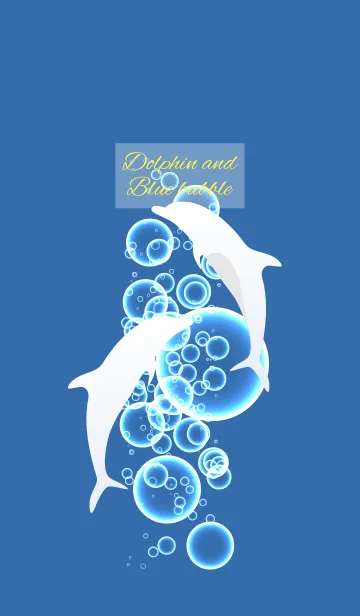 [LINE着せ替え] dolphin and Blue bubble 12の画像1