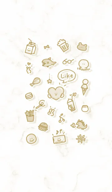 [LINE着せ替え] シンプルなアイコン26♥ベージュ10_1の画像1