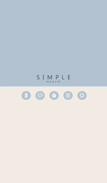 [LINE着せ替え] SIMPLE ICON BLUE.MEKYM 12の画像1