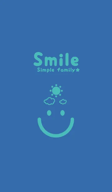 [LINE着せ替え] スマイル＆SUN ウルトラマリーンの画像1