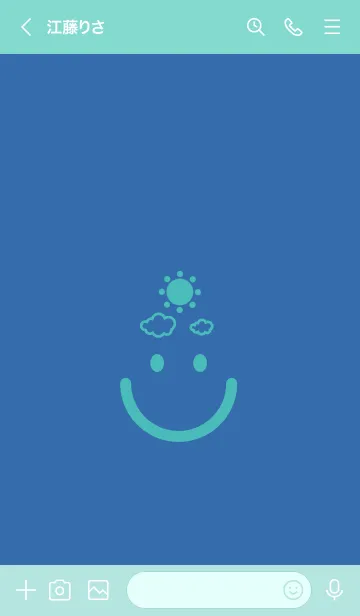 [LINE着せ替え] スマイル＆SUN ウルトラマリーンの画像3