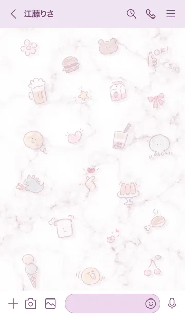 [LINE着せ替え] シンプルお洒落アイコン♥バイオレット04_1の画像3