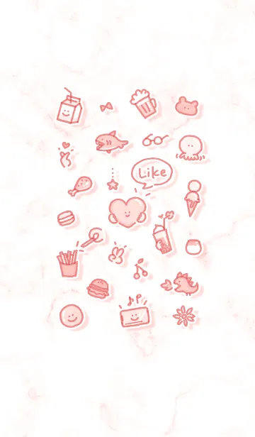 [LINE着せ替え] シンプルなアイコン26♥ベビーピンク04_1の画像1