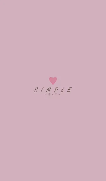 [LINE着せ替え] DUSKY PINK BROWN.SIMPLE-HEART 43の画像1