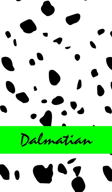 [LINE着せ替え] Dalmatian -Vividgreen-の画像1