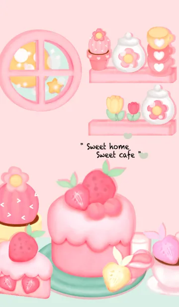 [LINE着せ替え] Sweet home cafe 5の画像1