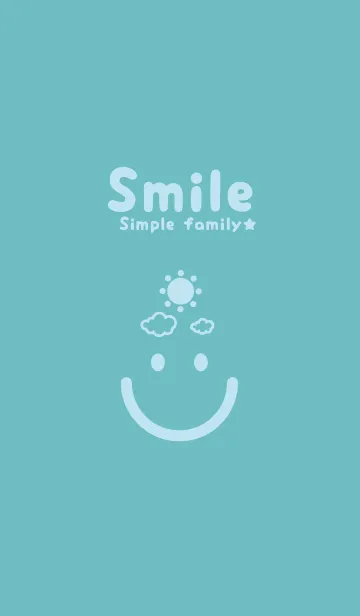 [LINE着せ替え] スマイル＆SUN 淡水色の画像1