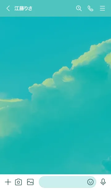 [LINE着せ替え] ミントグリーン : 夏のエモ空の画像3