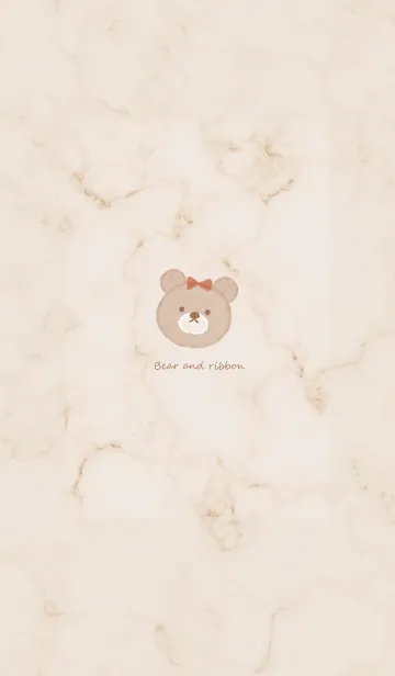 [LINE着せ替え] リボンが可愛いクマ♥ブラウン03_1の画像1