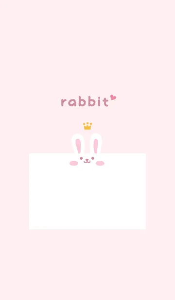 [LINE着せ替え] うさぎ.王冠[ピンク]の画像1