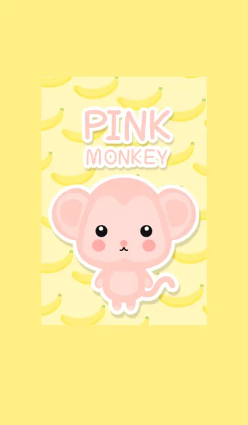 [LINE着せ替え] Pink Monkey - Little Monkeyの画像1