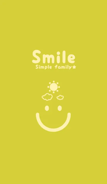 [LINE着せ替え] スマイル＆SUN 鶸色の画像1