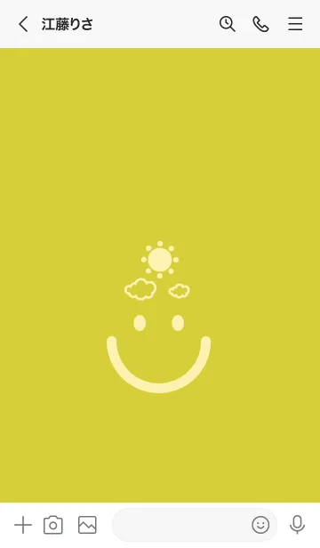 [LINE着せ替え] スマイル＆SUN 鶸色の画像3