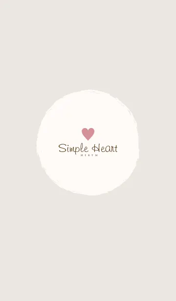 [LINE着せ替え] Simple Heart-Dusky Beige.MEKYM 29の画像1