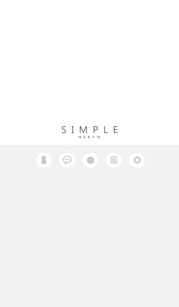[LINE着せ替え] SIMPLE ICON WHITE.MEKYM 12の画像1
