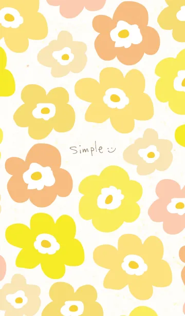 [LINE着せ替え] 北欧風 花 カラフル23の画像1