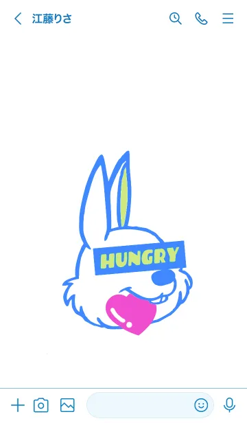 [LINE着せ替え] ハート イート ラビット 111の画像3