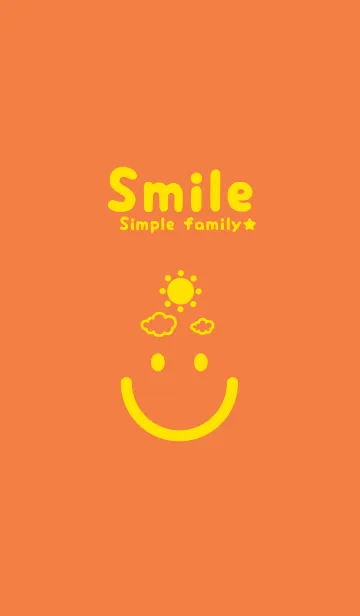 [LINE着せ替え] スマイル＆SUN タンジェリンオレンジの画像1