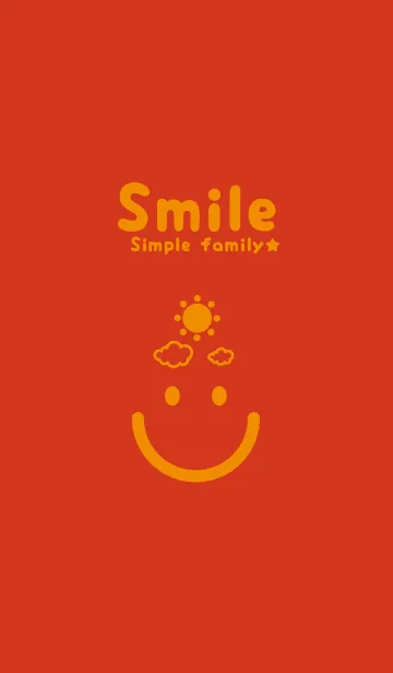 [LINE着せ替え] スマイル＆SUN 緋色の画像1