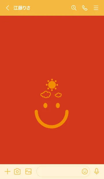 [LINE着せ替え] スマイル＆SUN 緋色の画像3