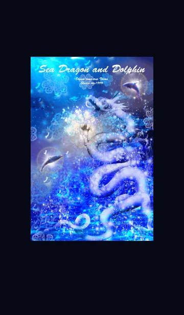 [LINE着せ替え] 運気を最強にする昇水龍とイルカ2の画像1