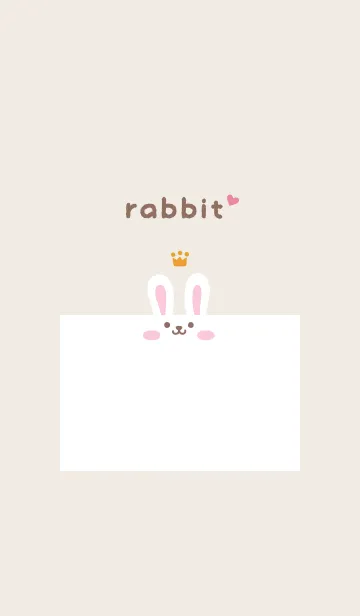 [LINE着せ替え] うさぎ.王冠[ブラウン]の画像1