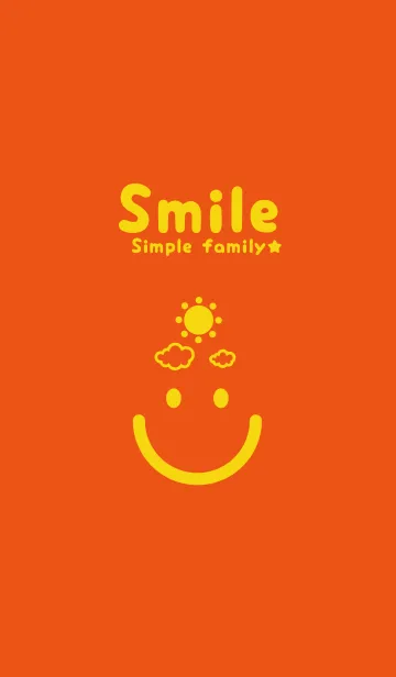 [LINE着せ替え] スマイル＆SUN フレイムオレンジの画像1