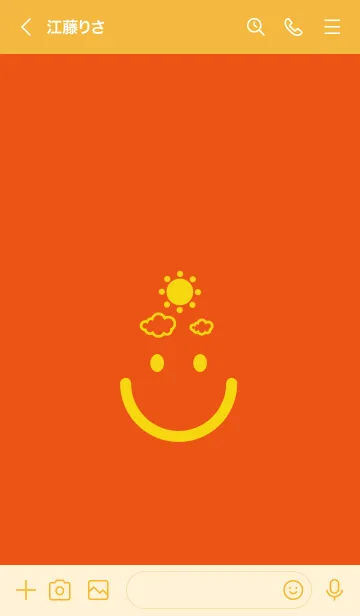 [LINE着せ替え] スマイル＆SUN フレイムオレンジの画像3