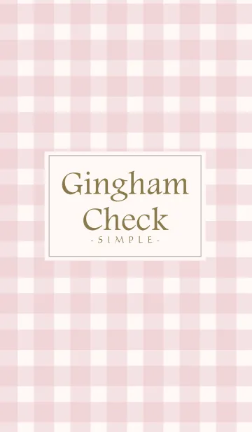 [LINE着せ替え] Gingham Check Natural Pink-SIMPLE 12の画像1