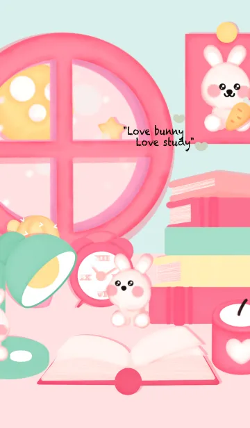 [LINE着せ替え] Study with bunny 3の画像1