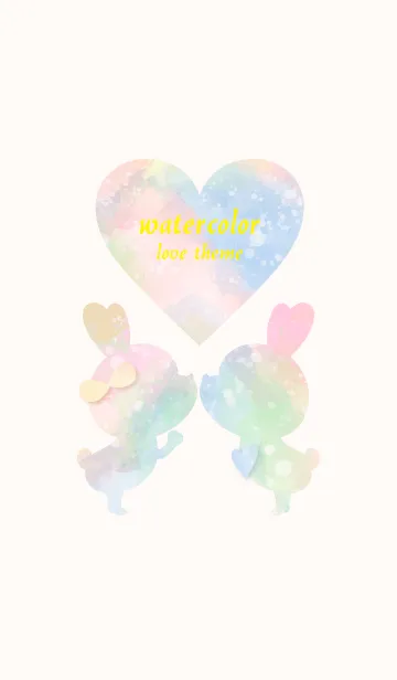 [LINE着せ替え] watercolor Love Theme 59の画像1